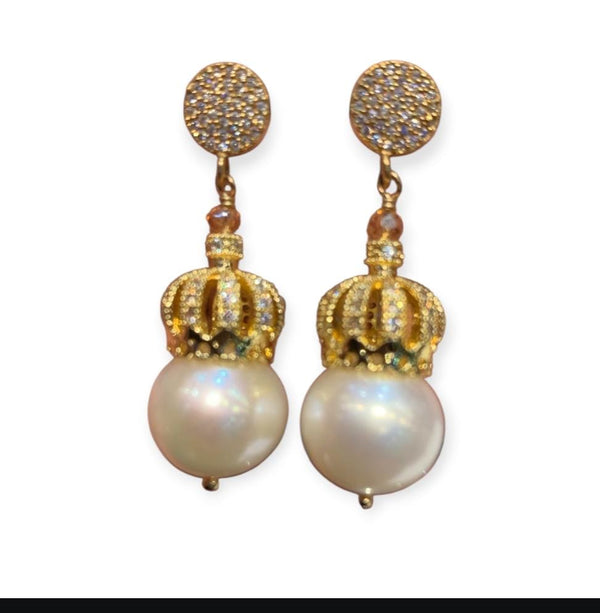 Aretes Plata Perla Cultivada