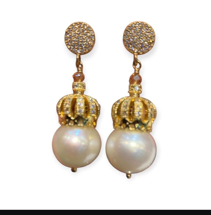 Aretes Plata Perla Cultivada