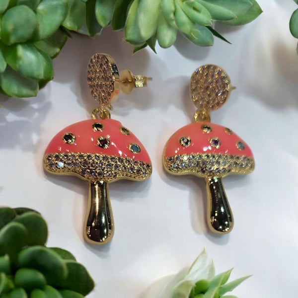 Enamel Hongo Earrings Mediadons