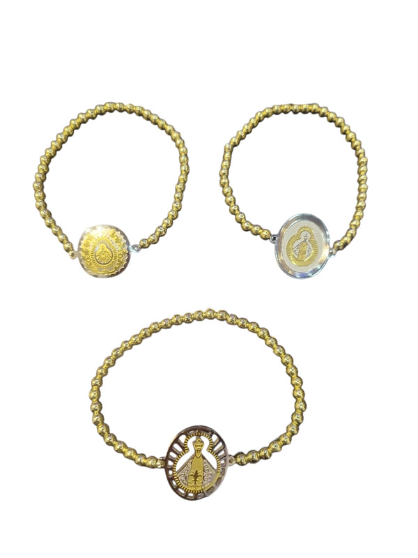 Pulsera steel virgen de Suyapa