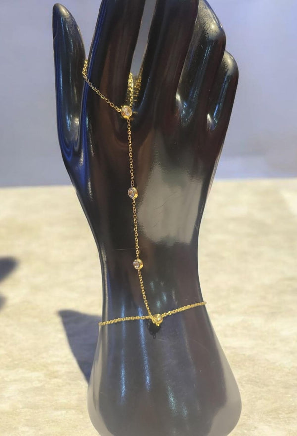 Brazalete Harem de Cristales Dorada