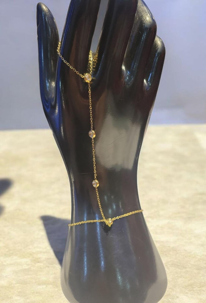 Brazalete Harem de Cristales Dorada