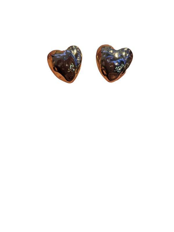 Antique Heart goldfilled con baño de oro Stud