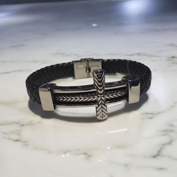 Brazalete de Cruz Cuero