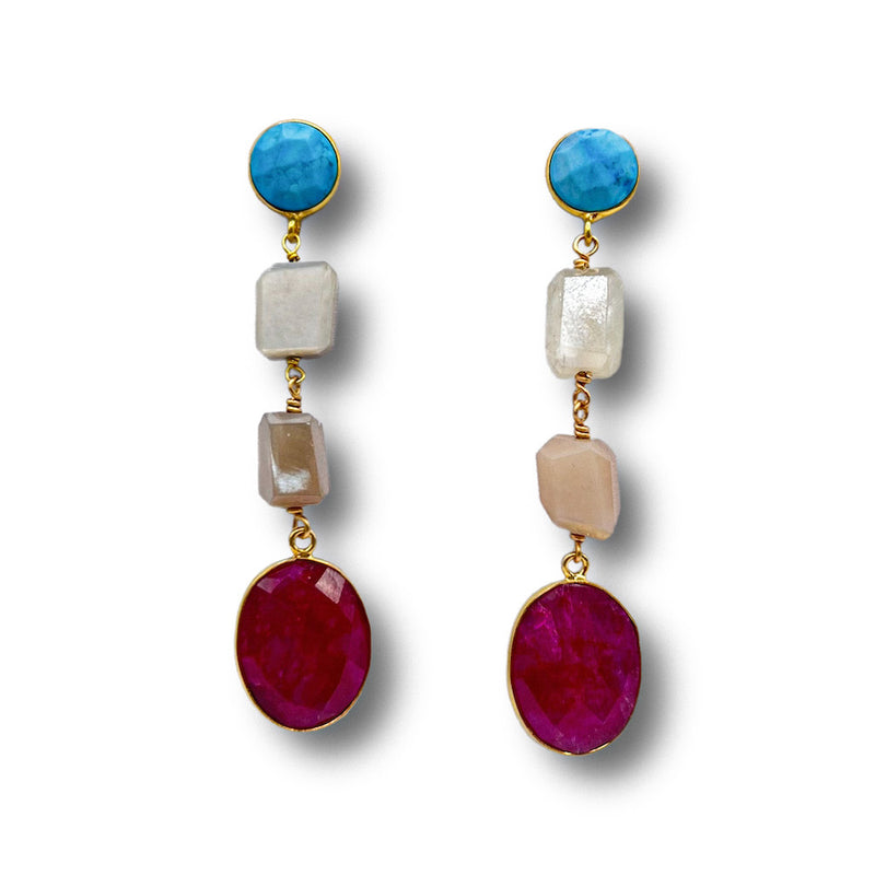 Ruby Dangle Earrings