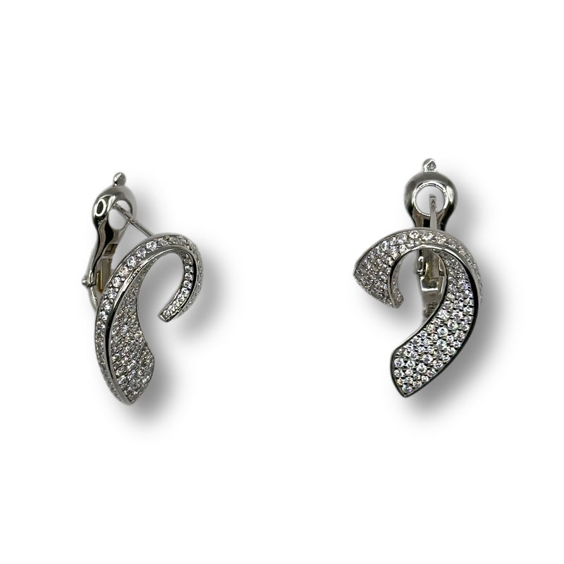 Swirl Pave Earrings