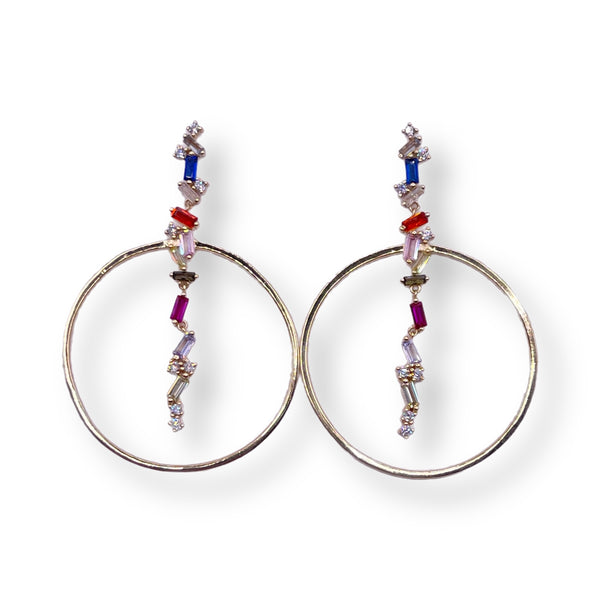 Circle Rainbow Earrings