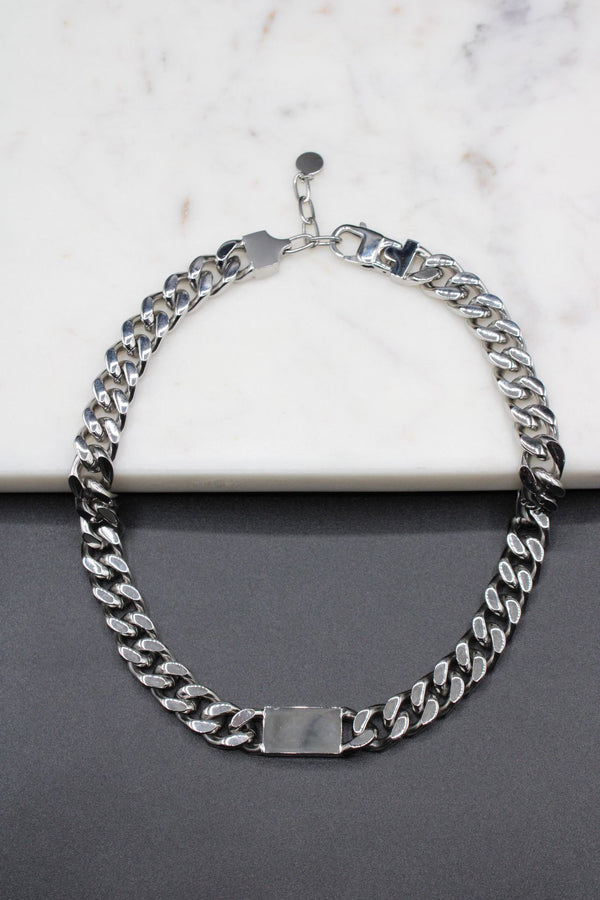 Silver Cuban Link Necklace