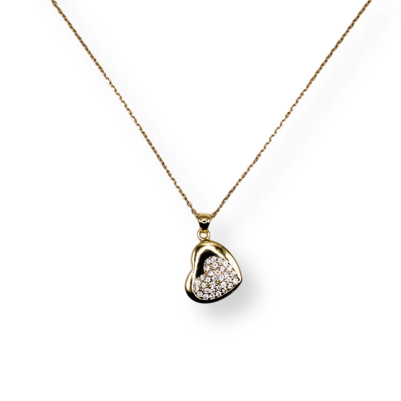 Corazon Pave con Cadena