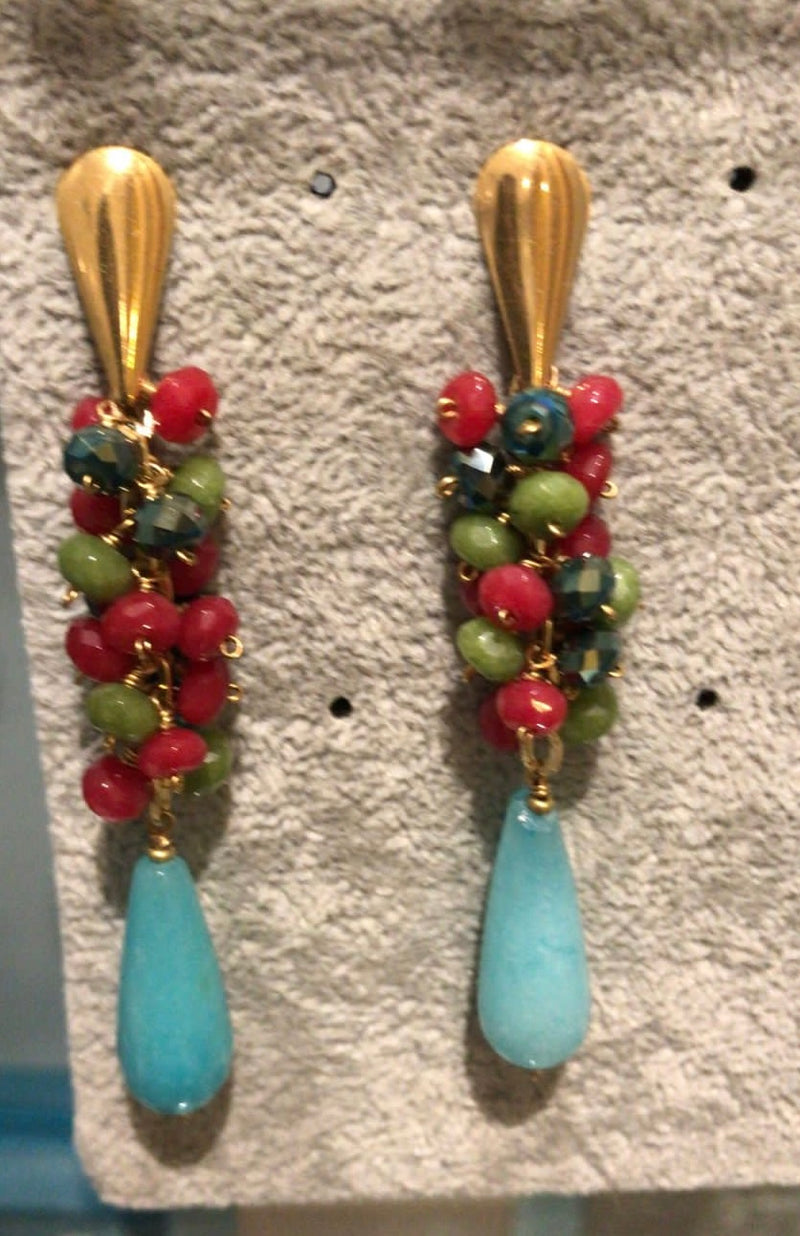 Red, Green and Blue Earrings