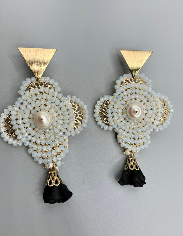 Crystal Flower Earrings