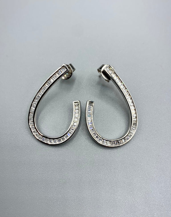 Baguette Semi-Drop Earrings