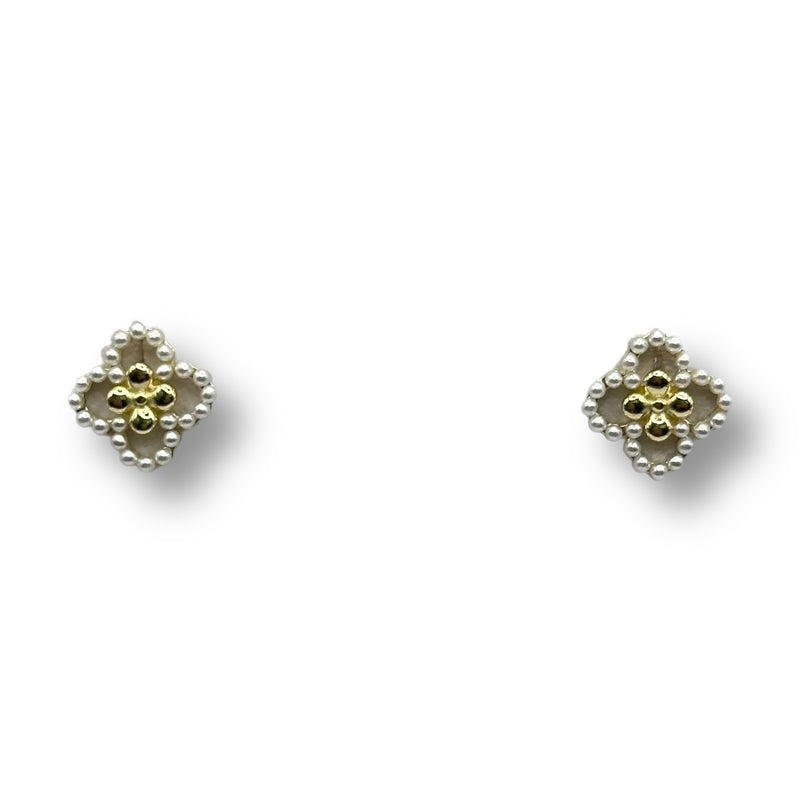 Mini Pearl Pave Clover