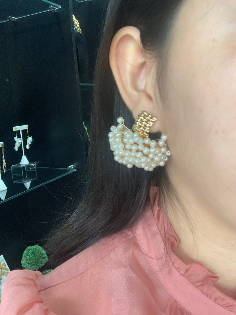 Pearl Cluster Earrings