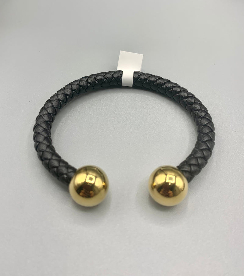 Pulsera de caballero puntas doradas 5120