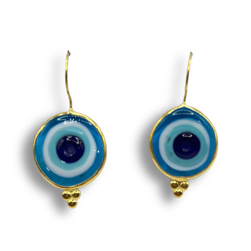 Round Evil Eye Earrings