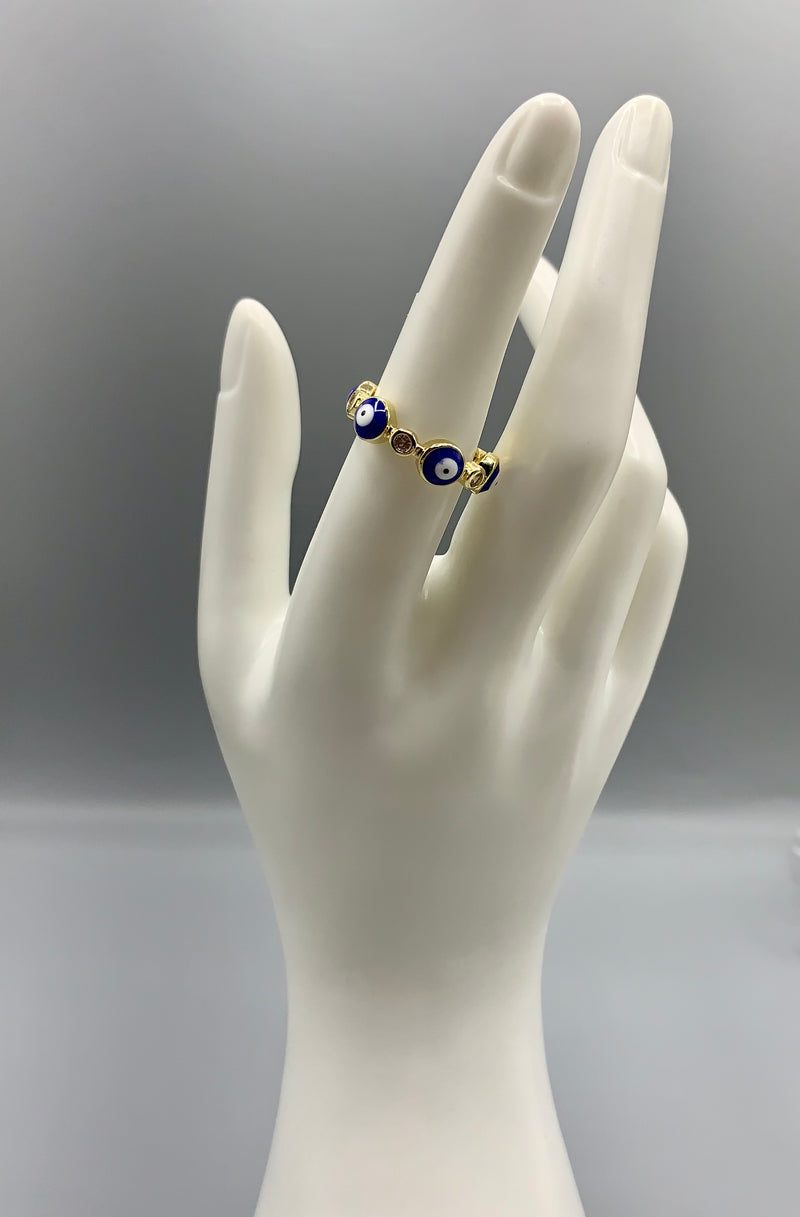 Large Evil Eye Ring