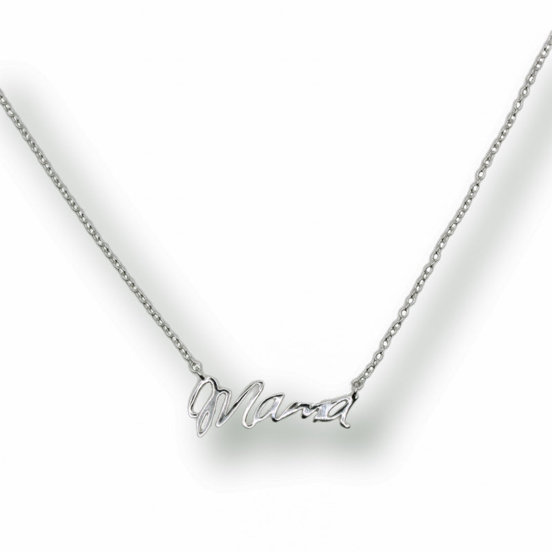 Cursive Mom Necklace